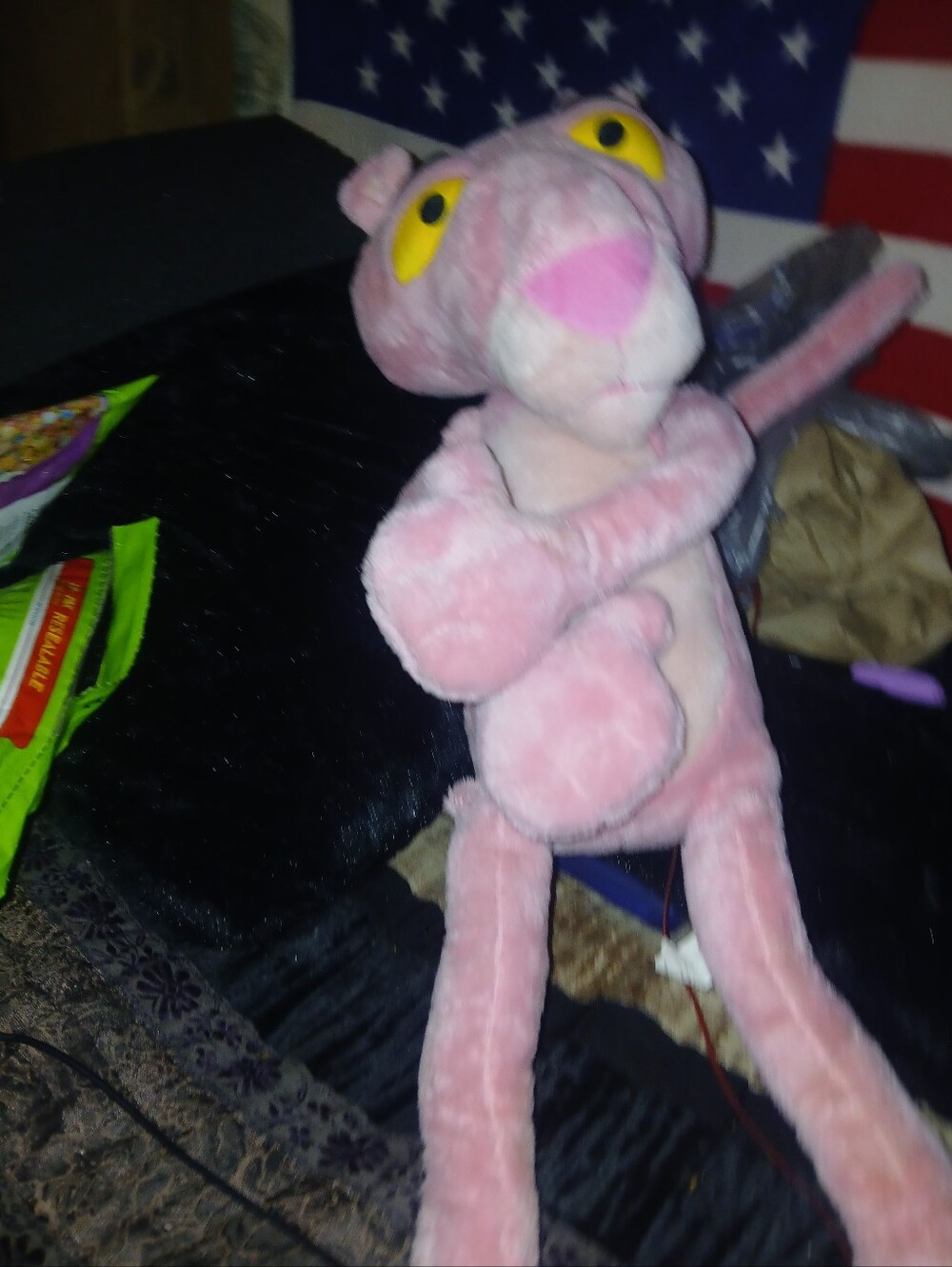 Lot of 2 ELarge Pink Polished 27" Pink Panther & 25 in Pink Flamingo Both Rare